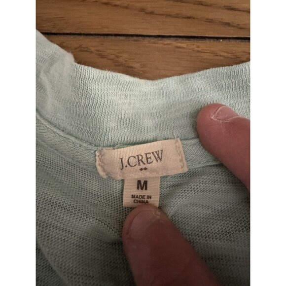 J.Crew Women Size Medium V Neck Short Sleeve Shirt Cotton Floral Lightweight‎ - Picture 3 of 9